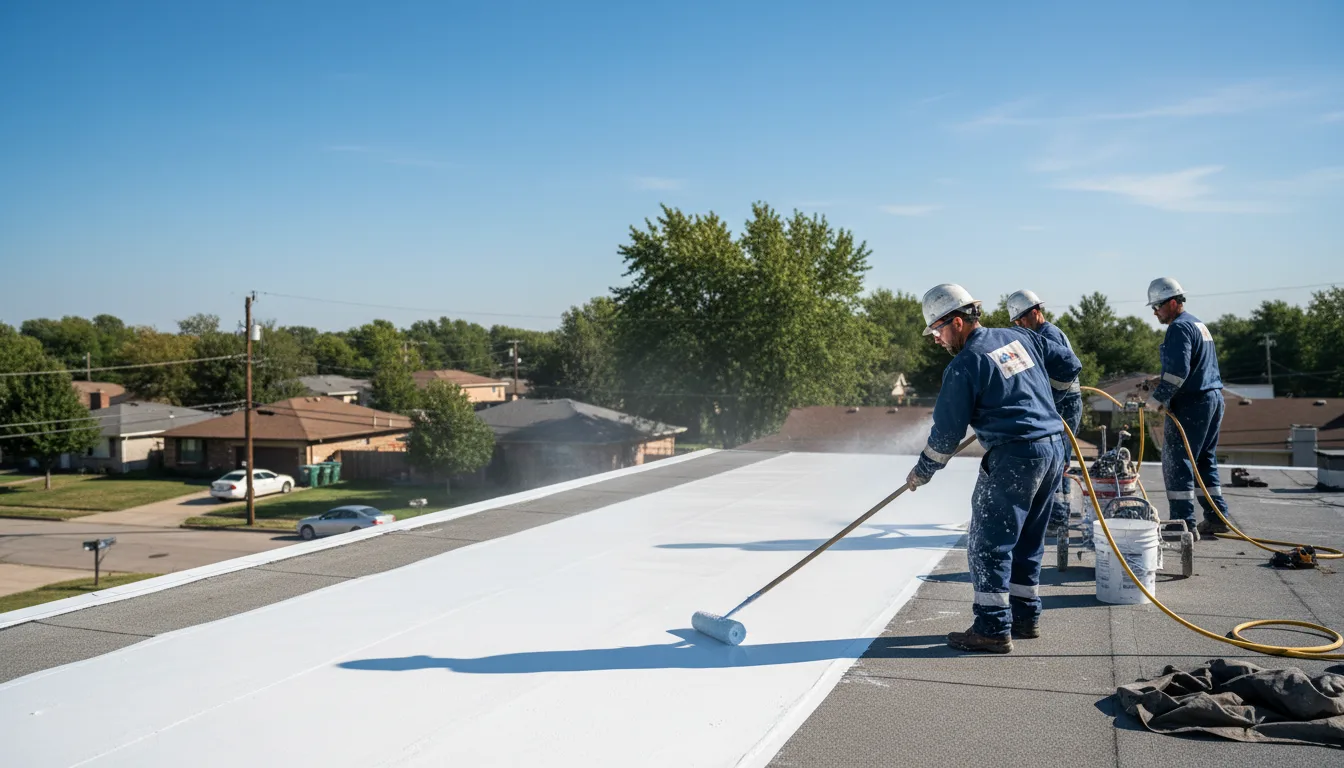 Commercial roof coating in Reynolds, IN near me
